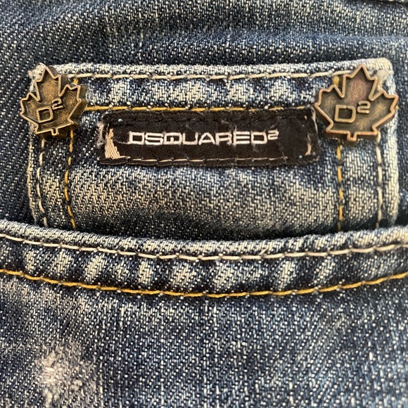 Dsquared2 embroidered native woman cowboy hat button boot cut jean low rise - Picture 6 of 14